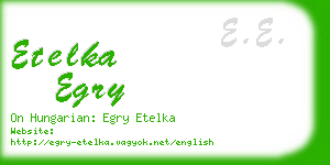 etelka egry business card